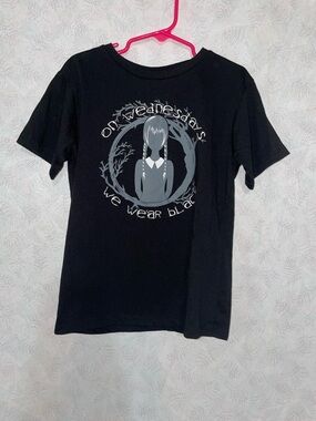 Kids' Black Short-Sleeve Graphic Tee - 'On Wednesdays We Wear Black'